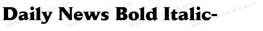 Daily News Bold Italic字体转换